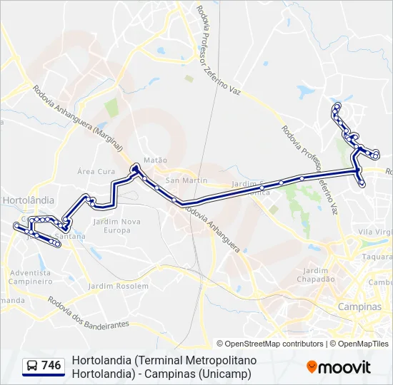 746 Bus Line Map