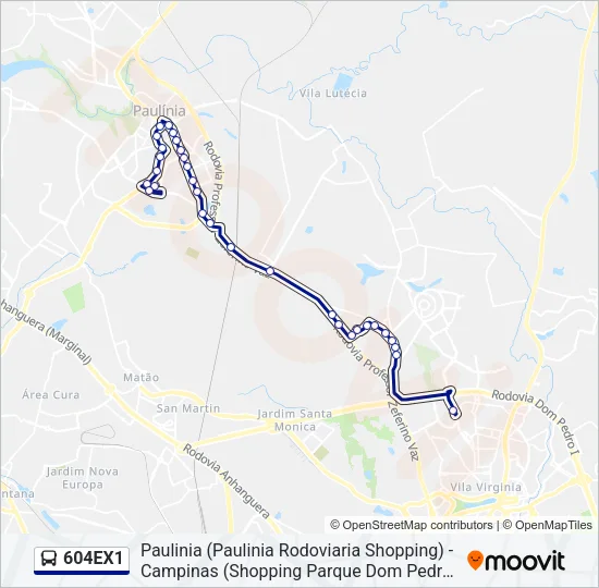 604EX1 Bus Line Map