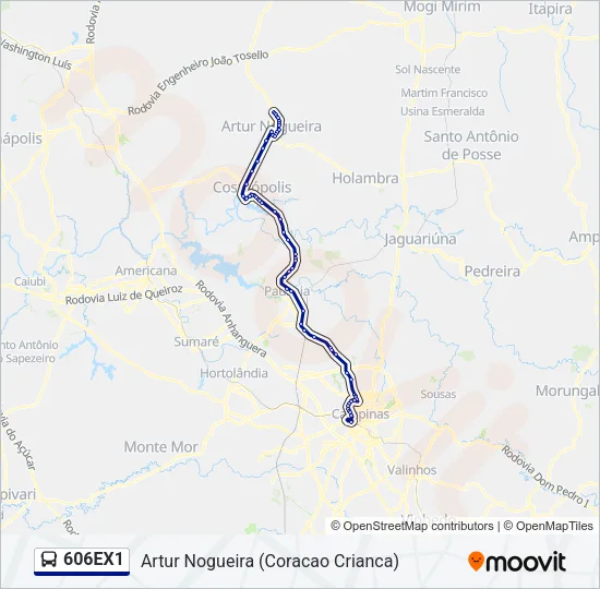 606EX1 Bus Line Map