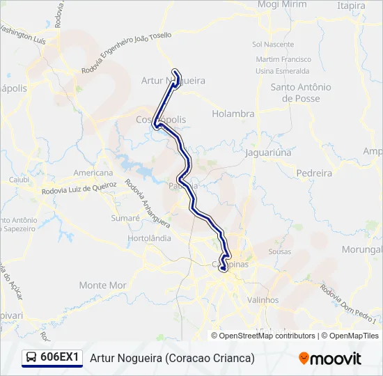 606EX1 Bus Line Map