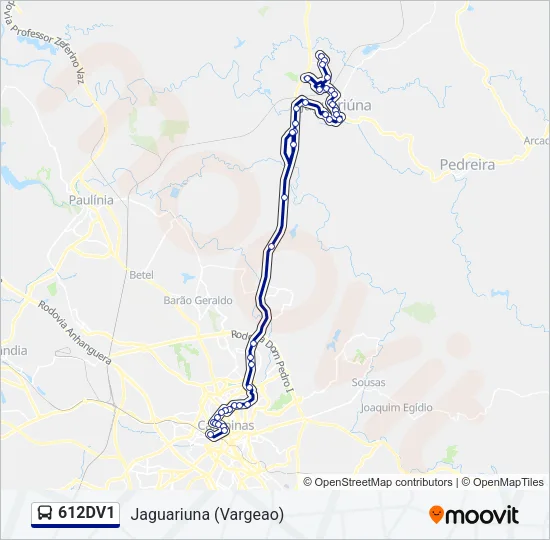 612DV1 Bus Line Map