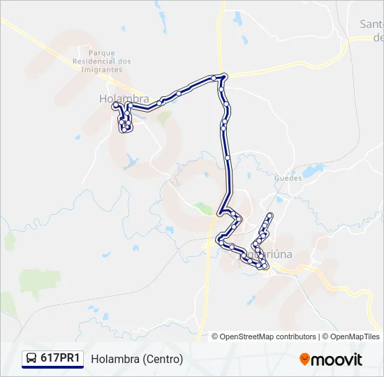 617PR1 Bus Line Map