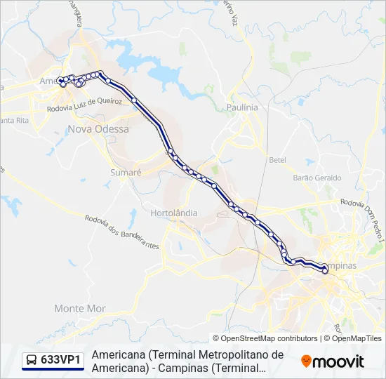 633VP1 Bus Line Map