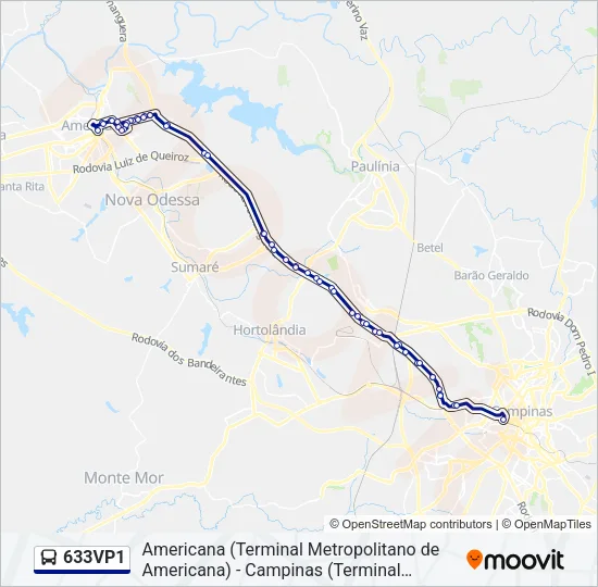 633VP1 Bus Line Map