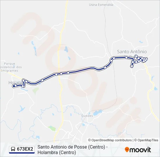 673EX2 Bus Line Map
