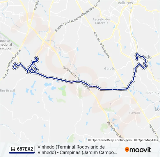 687EX2 Bus Line Map