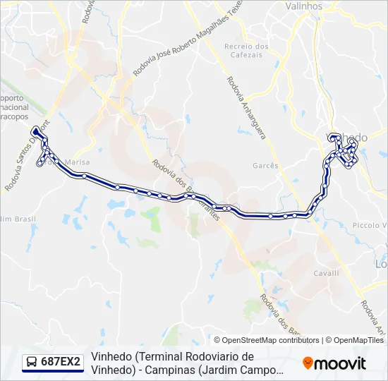 687EX2 Bus Line Map