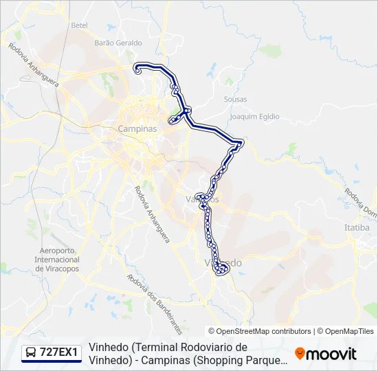 727EX1 Bus Line Map