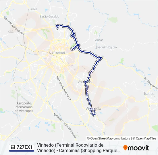 727EX1 Bus Line Map