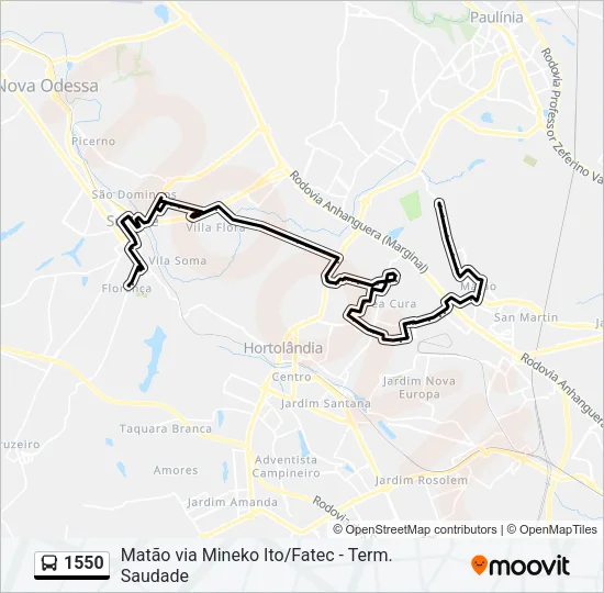 1550 Bus Line Map
