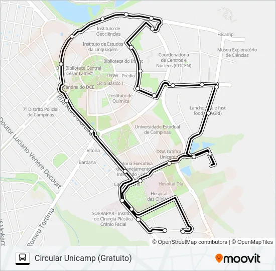 CIRCULAR 1 Bus Line Map