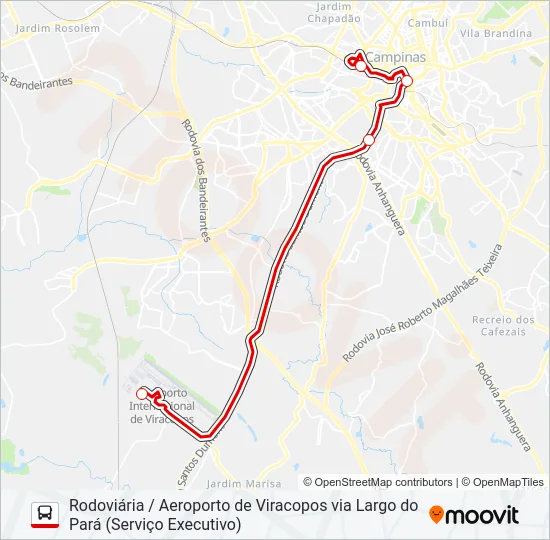 EXECUTIVO VIRACOPOS Bus Line Map