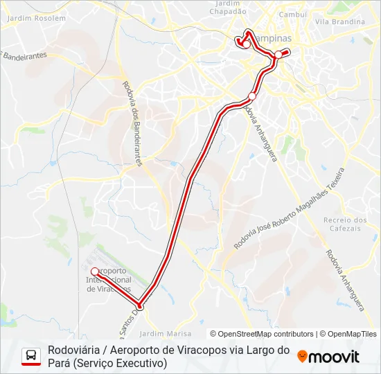 EXECUTIVO VIRACOPOS Bus Line Map