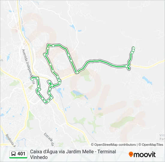 401 Bus Line Map