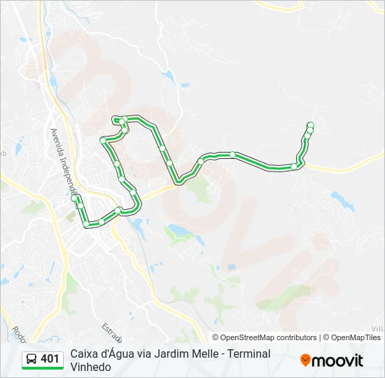 401 Bus Line Map