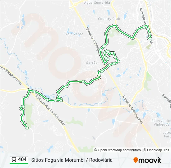 404 Bus Line Map