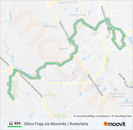 404 bus Line Map