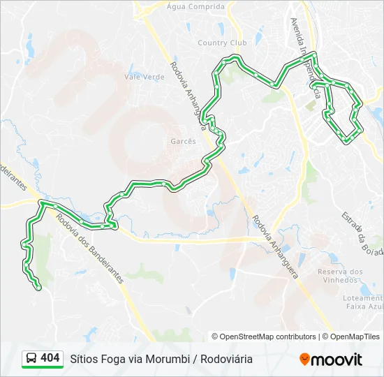 404 Bus Line Map