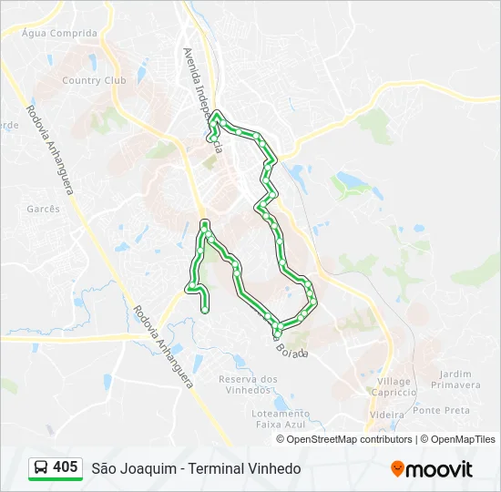 405 Bus Line Map