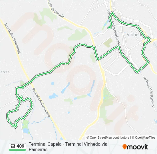 409 Bus Line Map