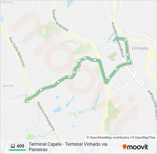 409 Bus Line Map