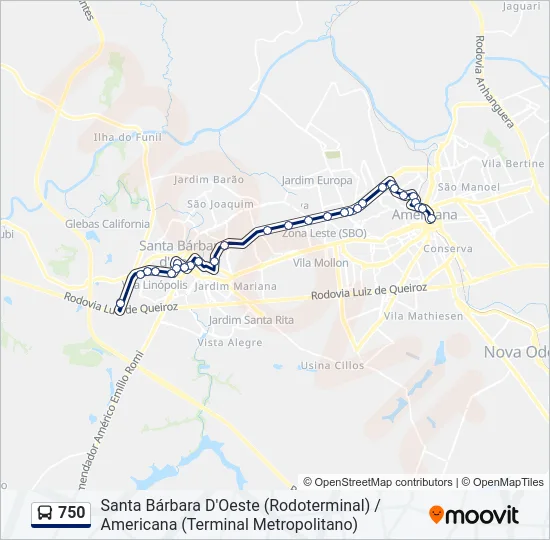 750  Line Map
