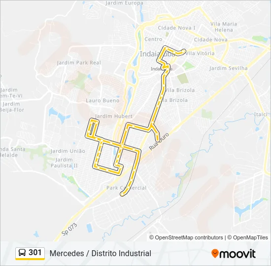 301 Bus Line Map