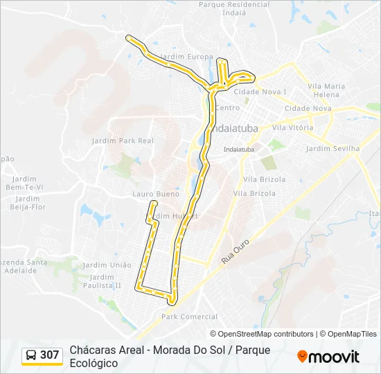 307 Bus Line Map