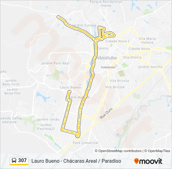 307 Bus Line Map