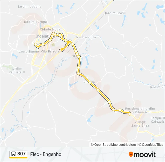 307 Bus Line Map
