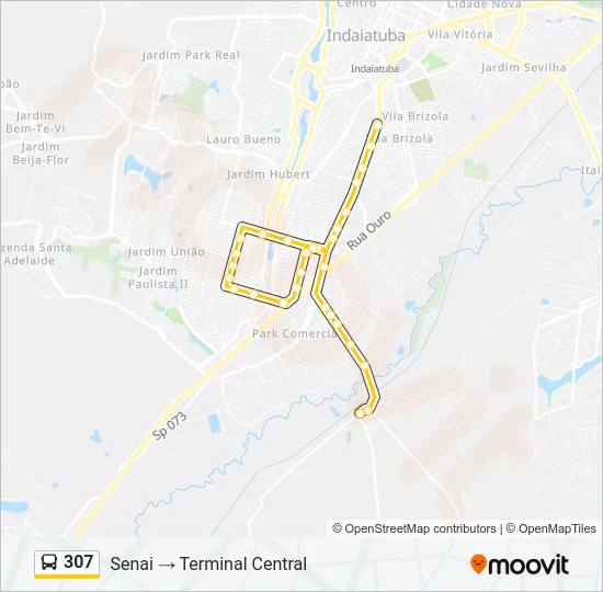 307 Bus Line Map