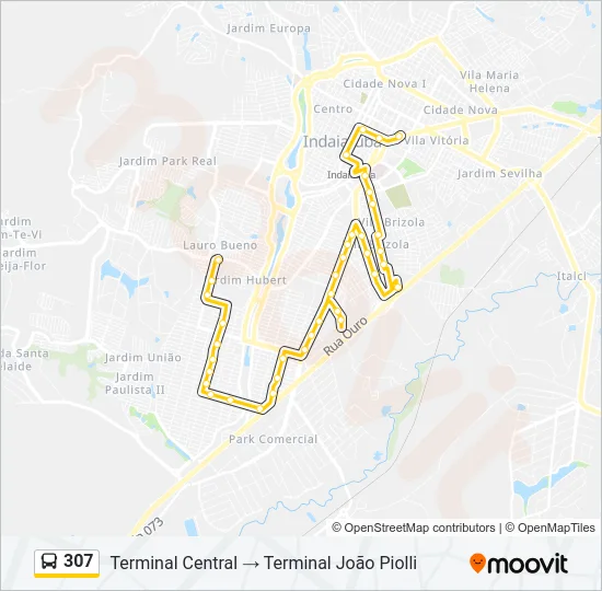307 Bus Line Map
