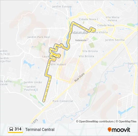 314 Bus Line Map