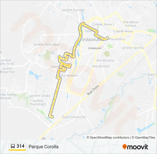 314 Bus Line Map