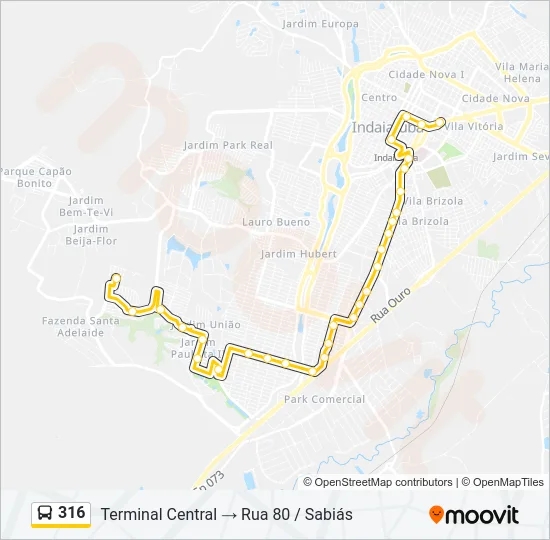 316 Bus Line Map