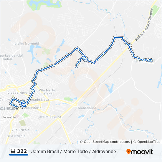 322 Route: Schedules, Stops & Maps - Jardim Brasil / Aldrovande / Morro ...