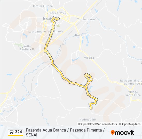 324 bus Line Map