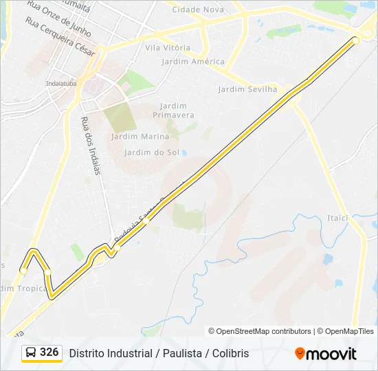 326 Bus Line Map