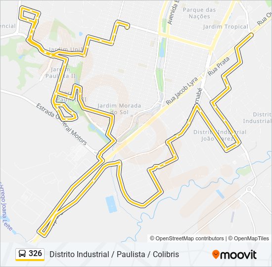 326 bus Line Map