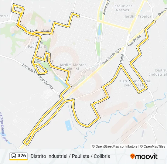 326 Bus Line Map