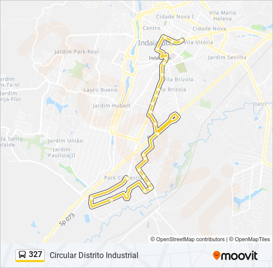 Mapa de 327 de autobús