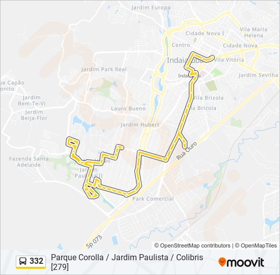 332 bus Line Map