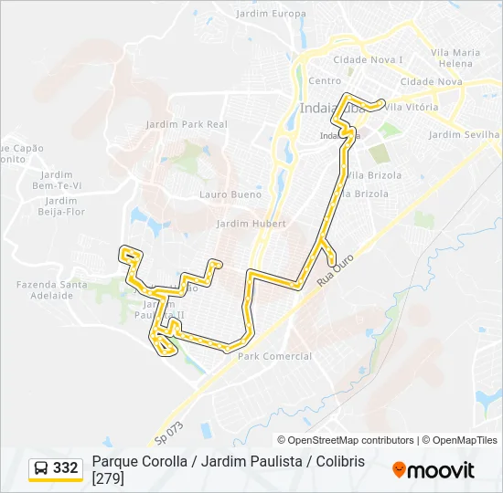 332 Bus Line Map