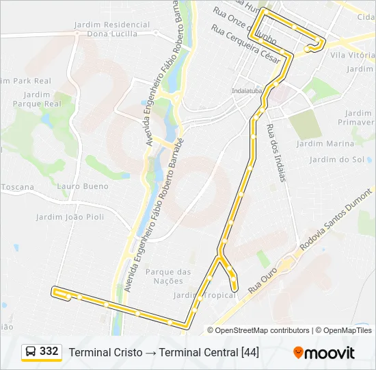 332 Bus Line Map