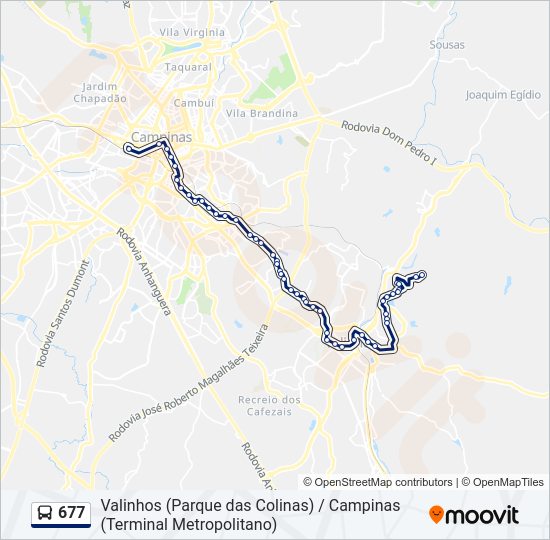 Mapa da linha 677 de 