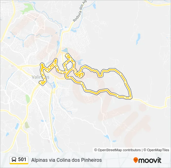 501 Bus Line Map