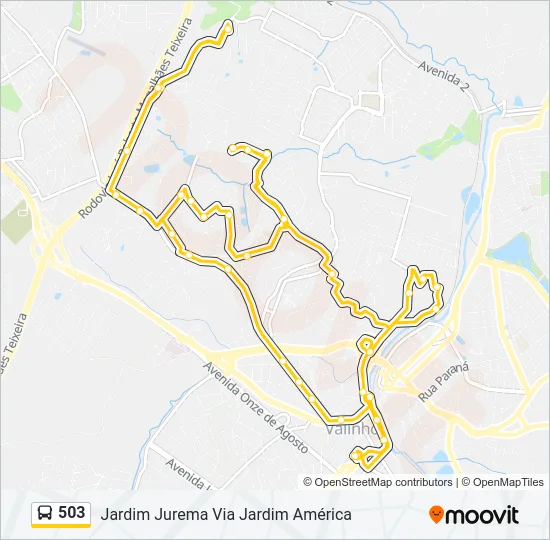 503 Bus Line Map