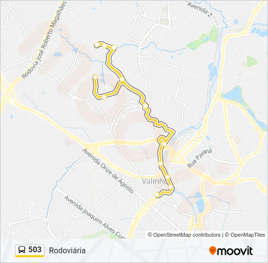 503 Bus Line Map