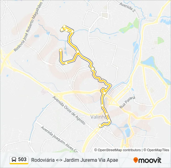 503 Bus Line Map