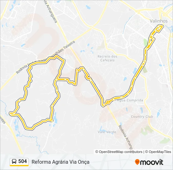 504 Bus Line Map
